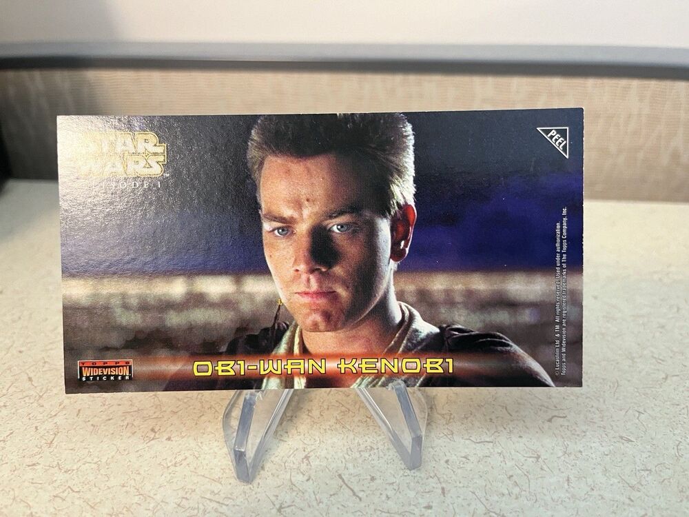 1999 Topps Star Wars Episode 1 Widevision Series 1 Sticker Obi-Wan Kenobi #S2